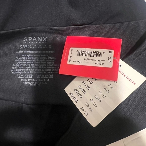 NWT SPANX LAMK Seamless Moto Leggings for Women Tummy Control Color: Indigo Sky - Picture 5 of 6